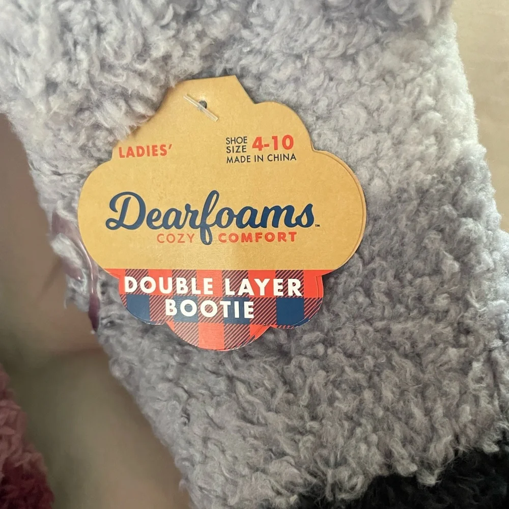 2 Pair Dearfoams Cozy Comfort - Picture 2 of 3